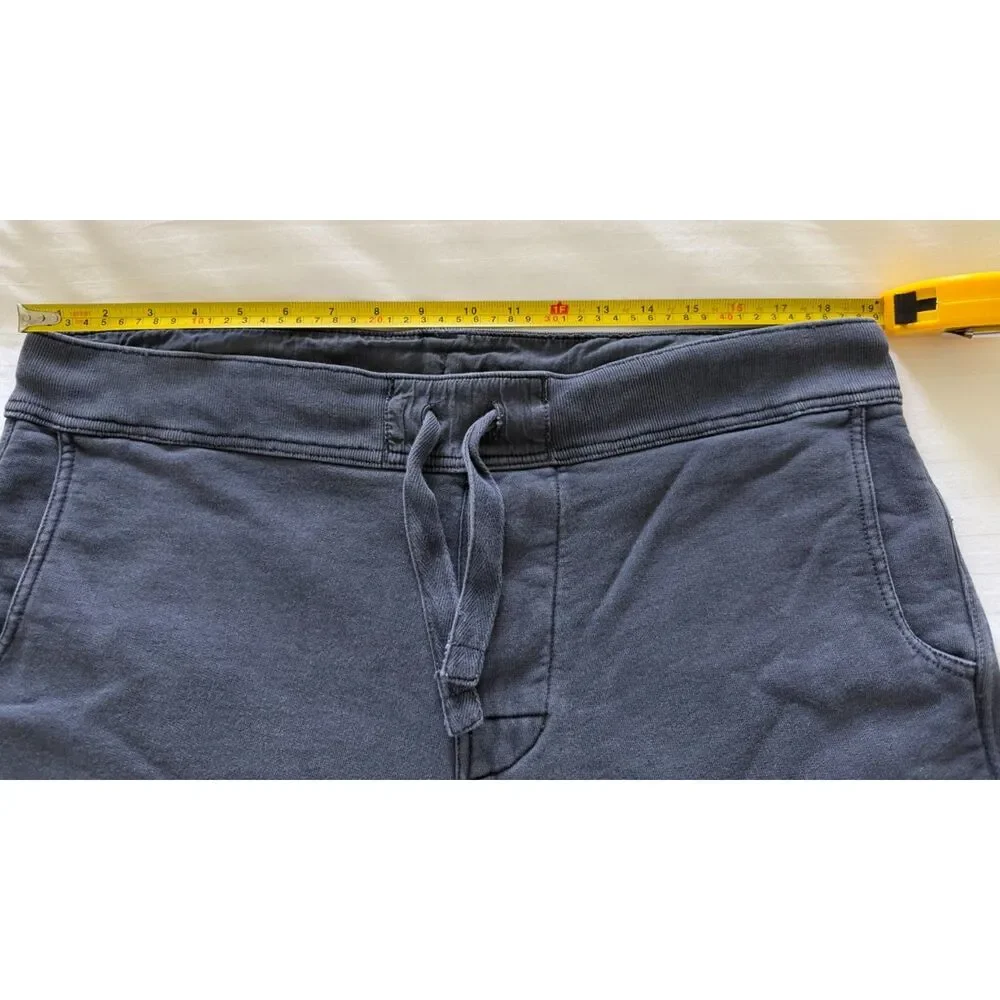 J.Crew Broken-in Fleece Dock Shorts Men's M Drawstring Button Fly Dusty Blue